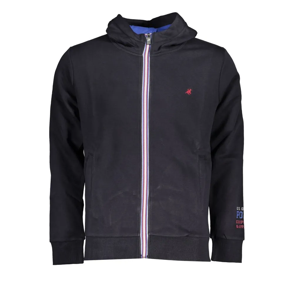 U.S. Grand Polo Men's Grand Polo Blue Hooded Fleece Sweatshirt