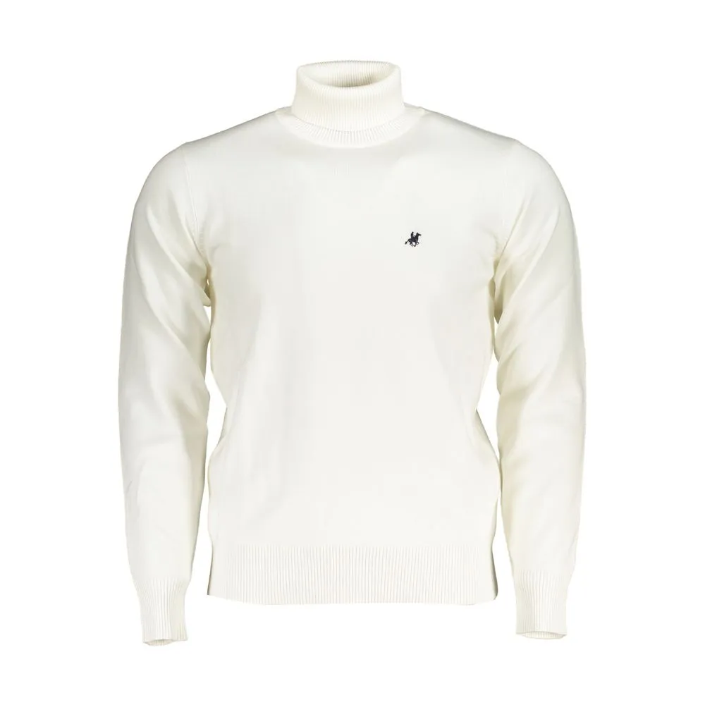 U.S. Grand Polo Men's Elegant Turtleneck Sweater with Embroidered Logo