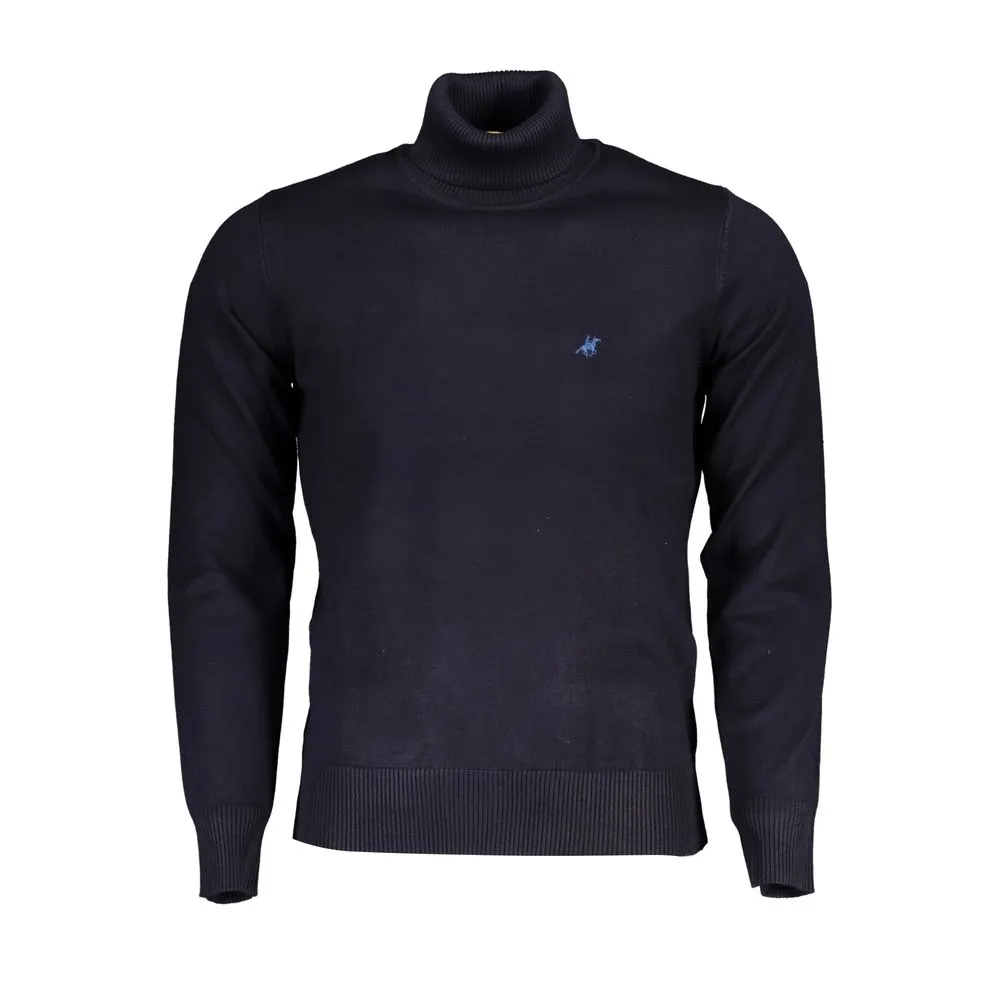 U.S. Grand Polo Men's Elegant Turtleneck Sweater with Embroidered Logo