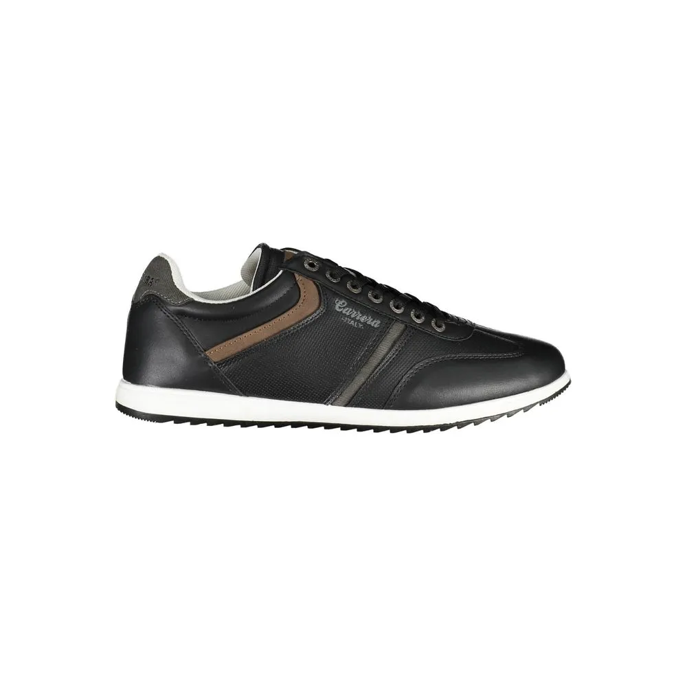Carrera Men's Sleek Black Eco-Leather Sneakers