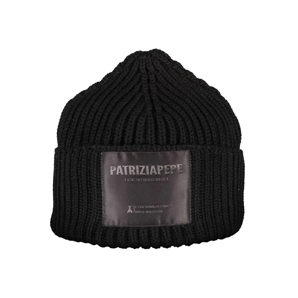 Patrizia Pepe Women's Elegant Black Logo Hat