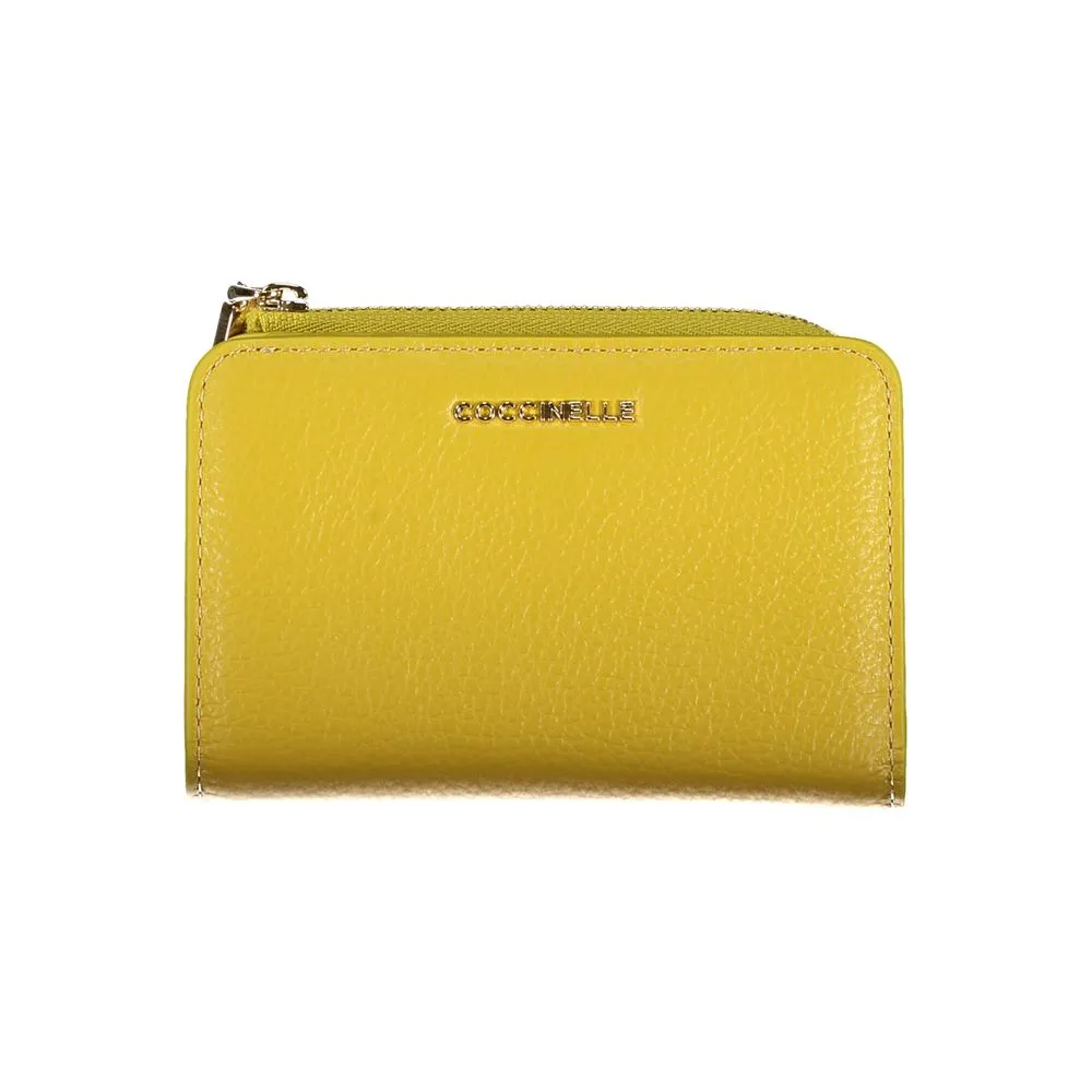 Coccinelle Women's Elegant Green Leather Wallet with Secure Fastenings