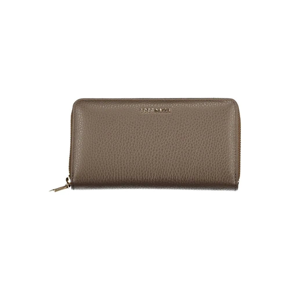 Coccinelle Women's Chic Brown Leather Wallet with Ample Space