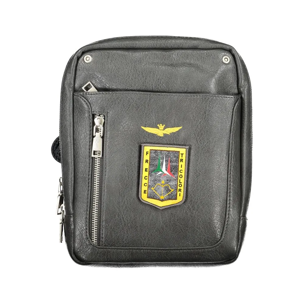 Aeronautica Militare Men's Chic Military-Inspired Gray Shoulder Bag