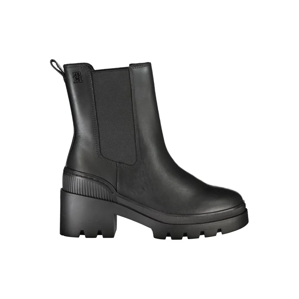 Tommy Hilfiger Women's Chic Side Elastic Ankle Boots with Logo Detail