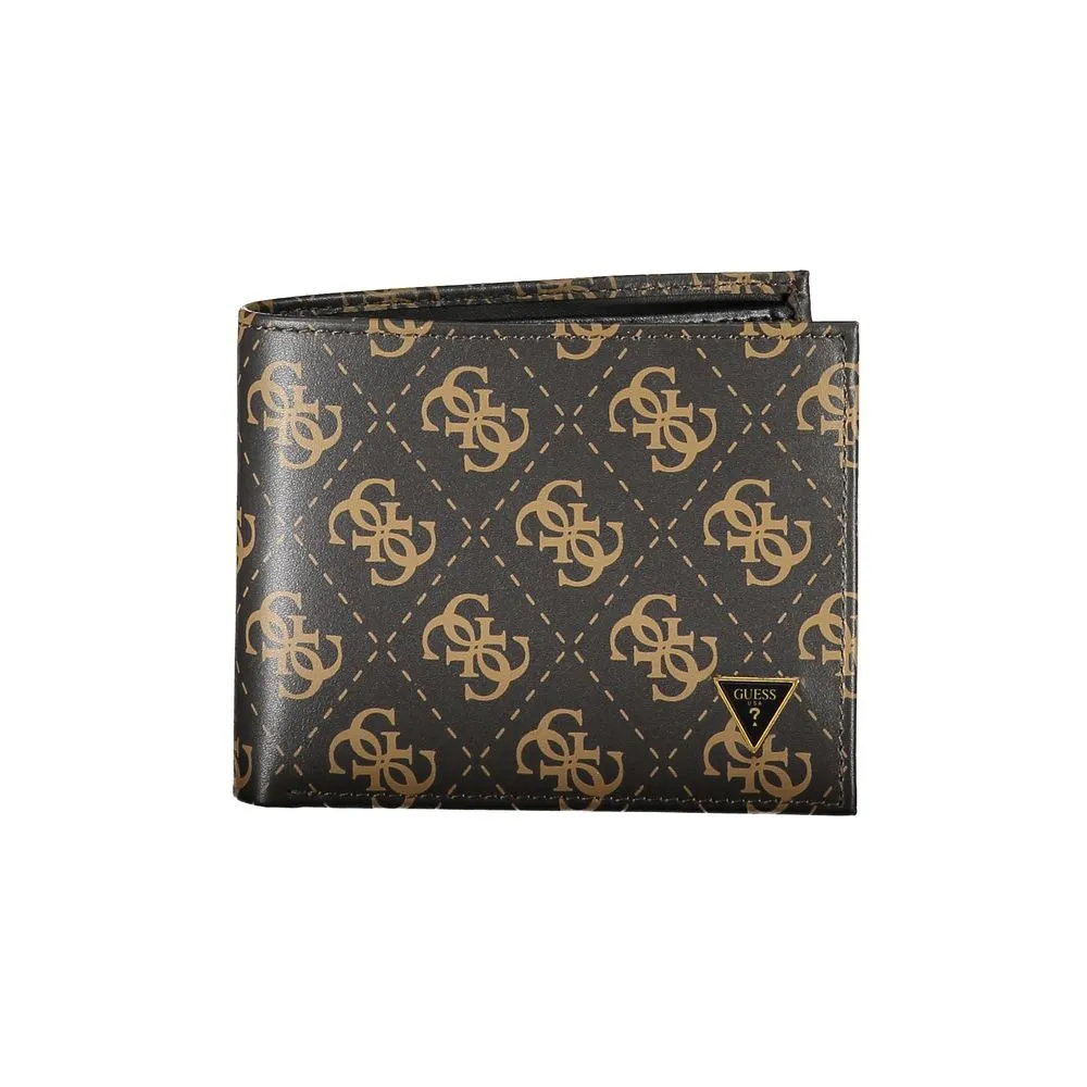 Guess Jeans Men's Elegant Leather Wallet with Contrasting Accents