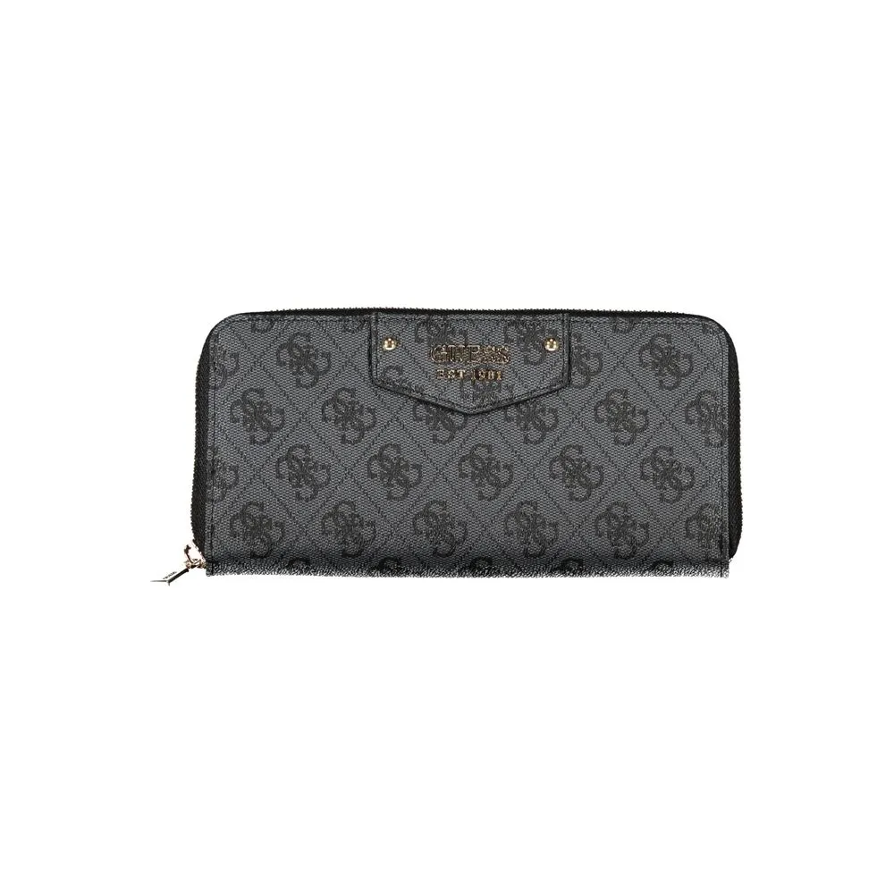 Guess Jeans Women's Chic Gray ECO Wallet with Contrasting Details
