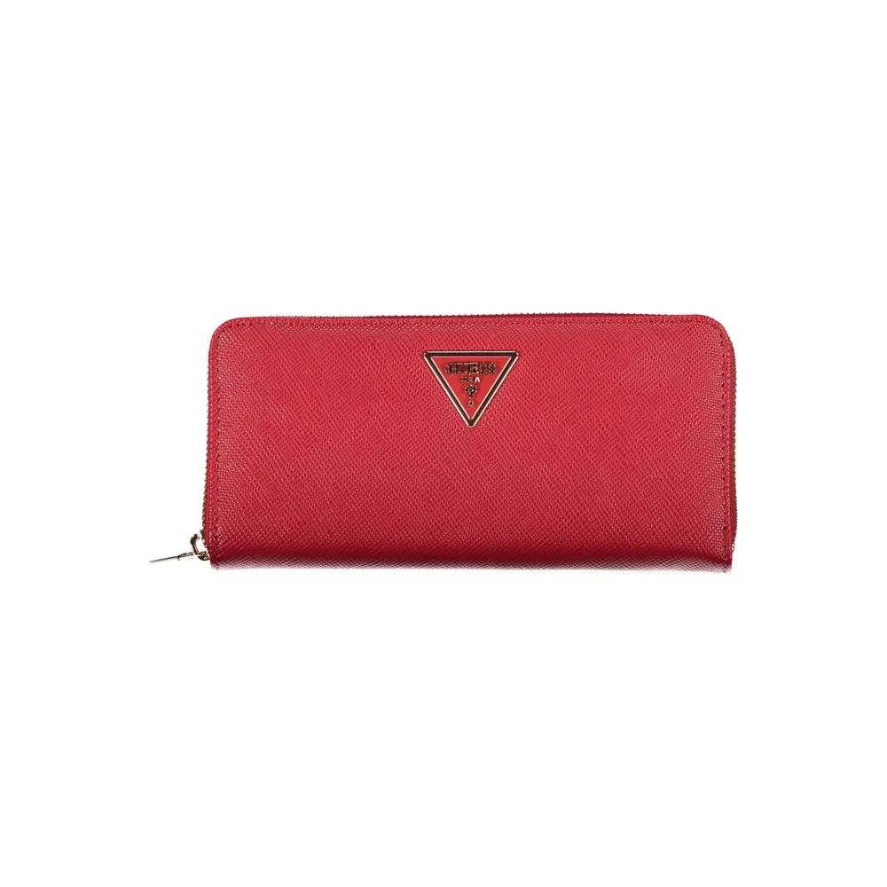 Guess Jeans Women's Chic Pink Polyethylene Compact Wallet