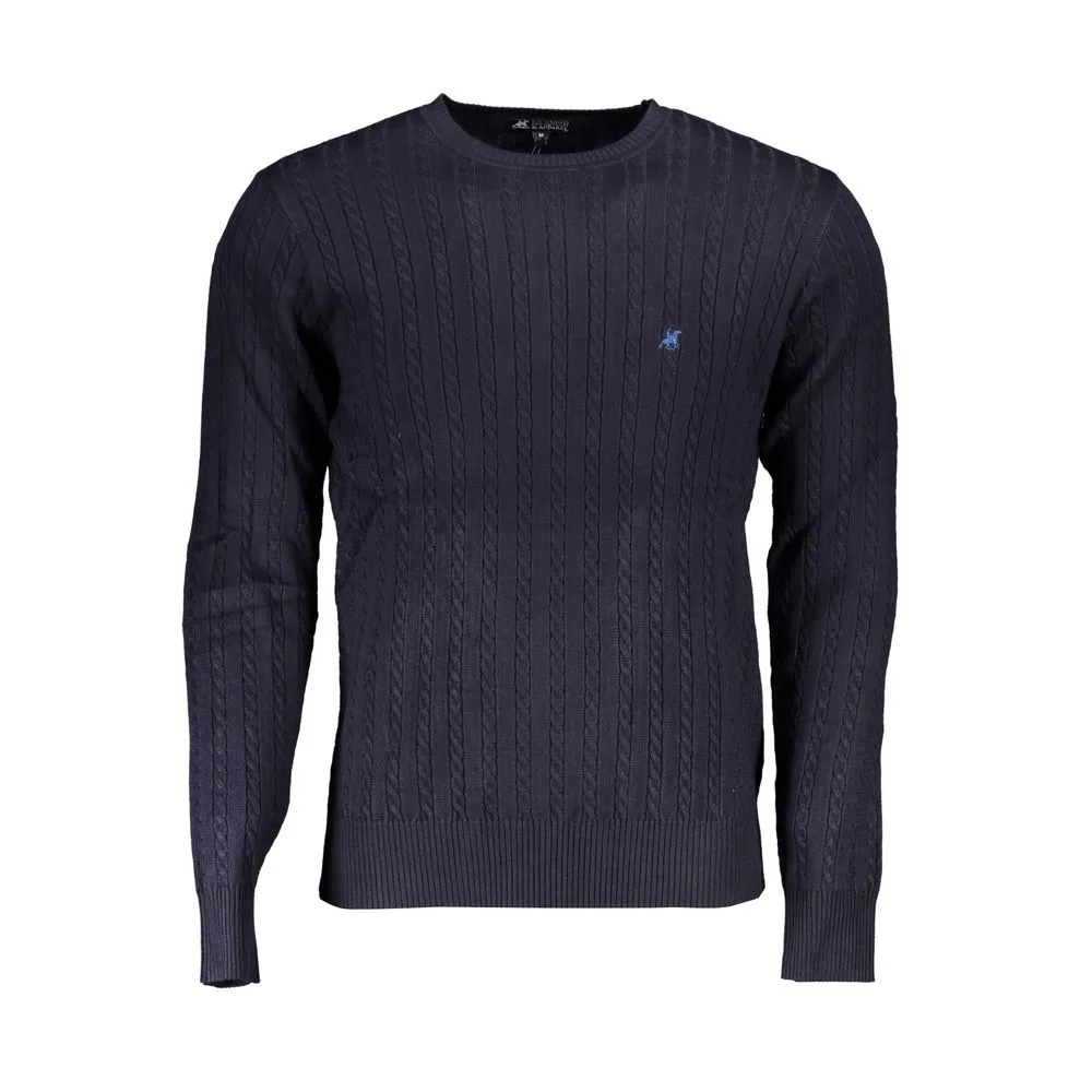U.S. Grand Polo Men's Classic Crew Neck Sweater with Contrast Details