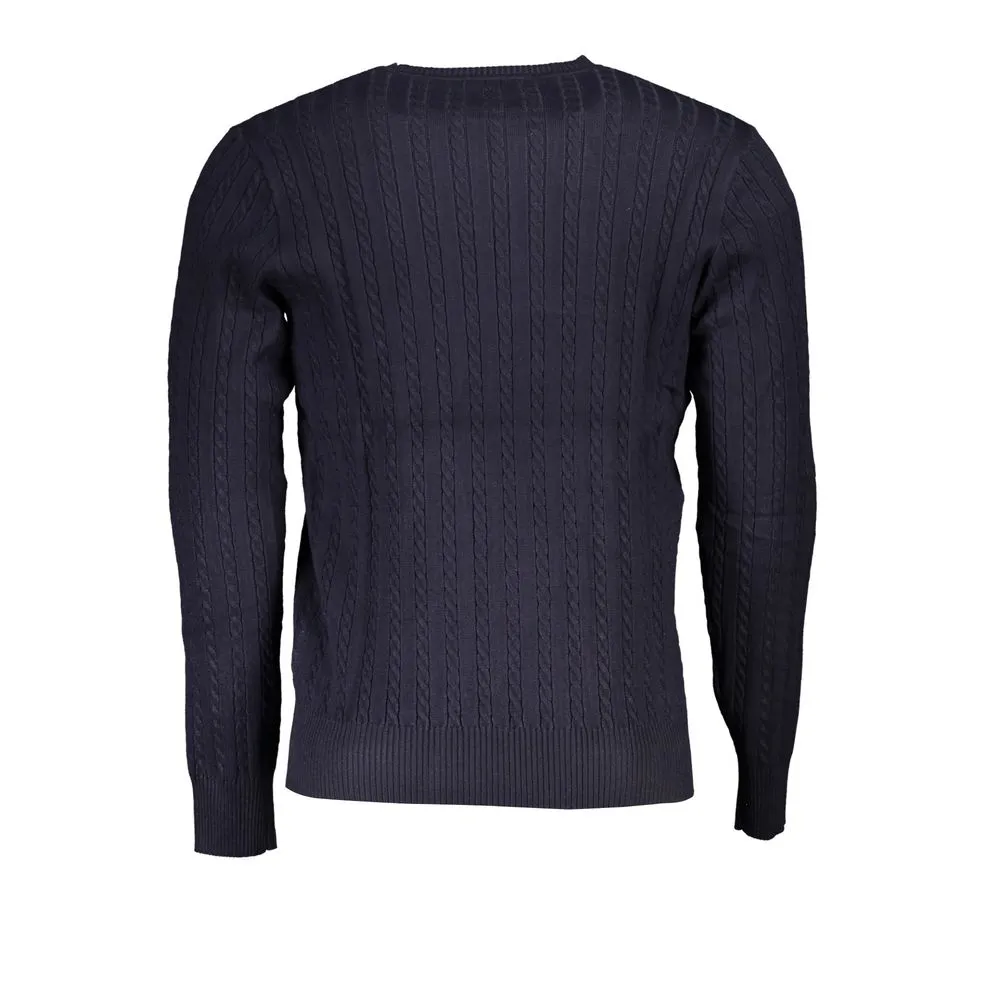 U.S. Grand Polo Men's Classic Crew Neck Sweater with Contrast Details