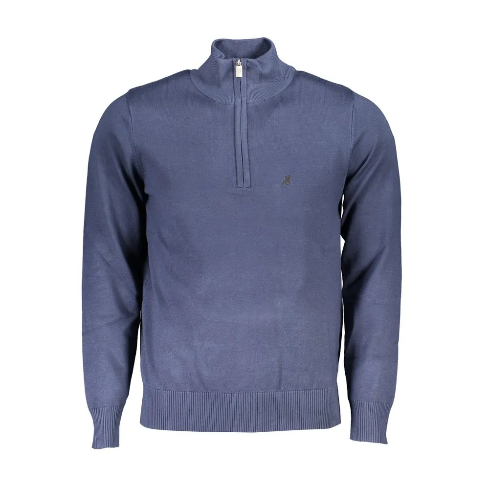 U.S. Grand Polo Men's Elegant Blue Half-Zip Sweater