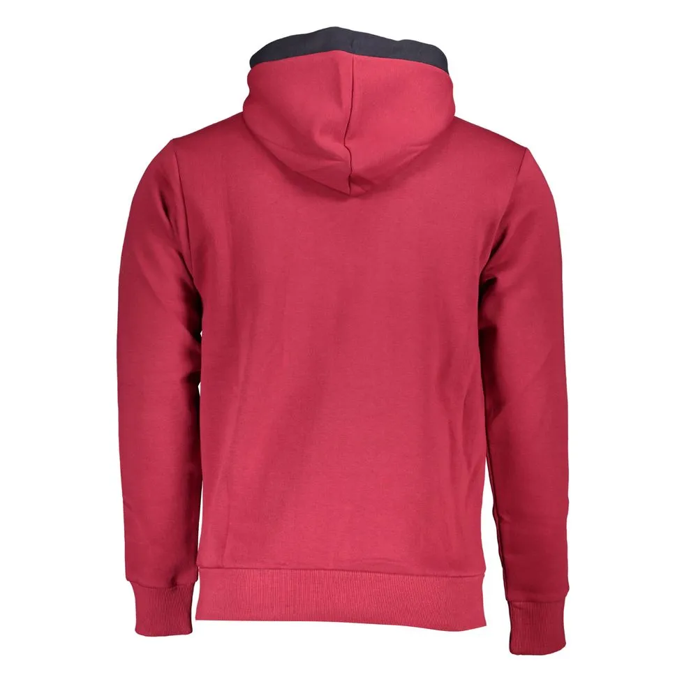 U.S. Grand Polo Men's Chic Pink Hooded Fleece Sweatshirt