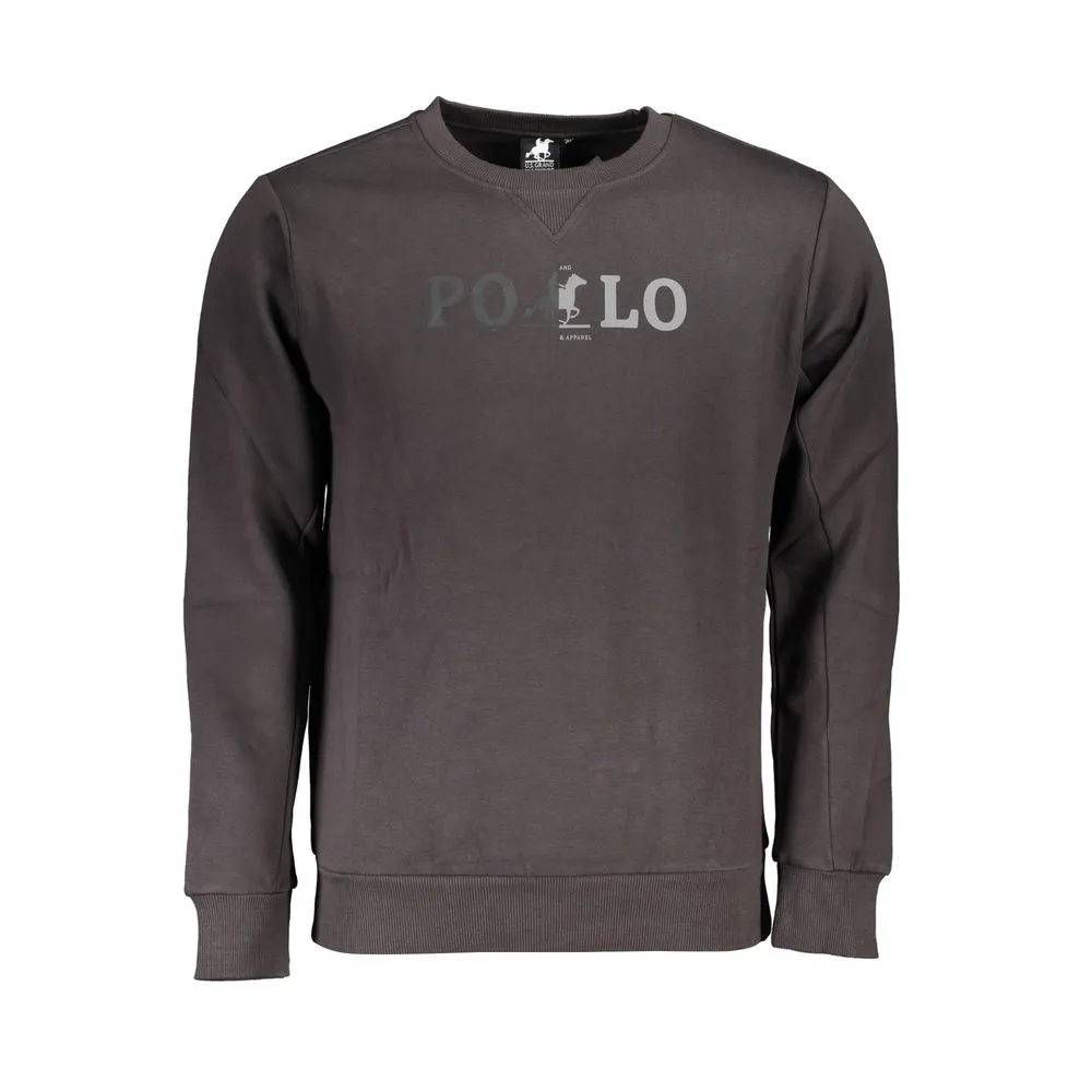 U.S. Grand Polo Men's Classic Crew Neck Fleece Sweatshirt In Gray