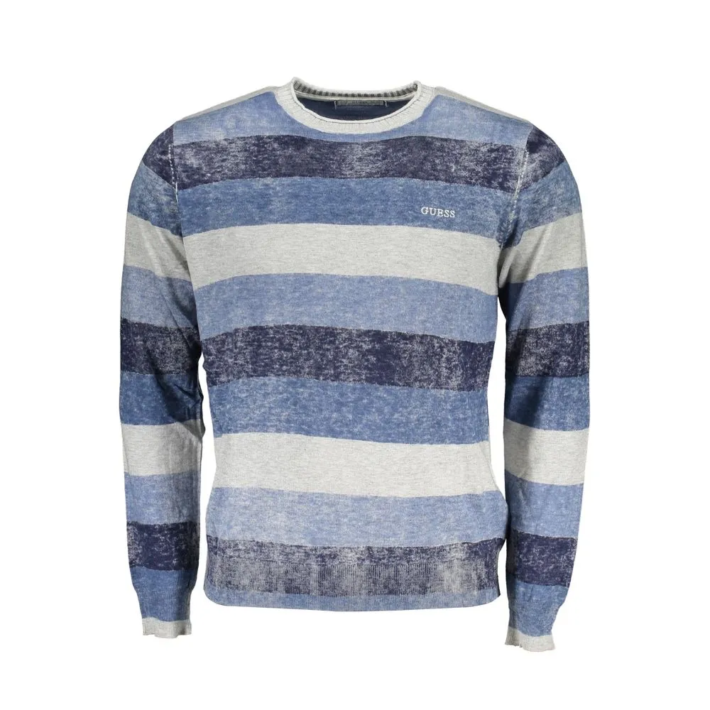 Guess Jeans Men's Nautical Striped Crew Neck Sweater