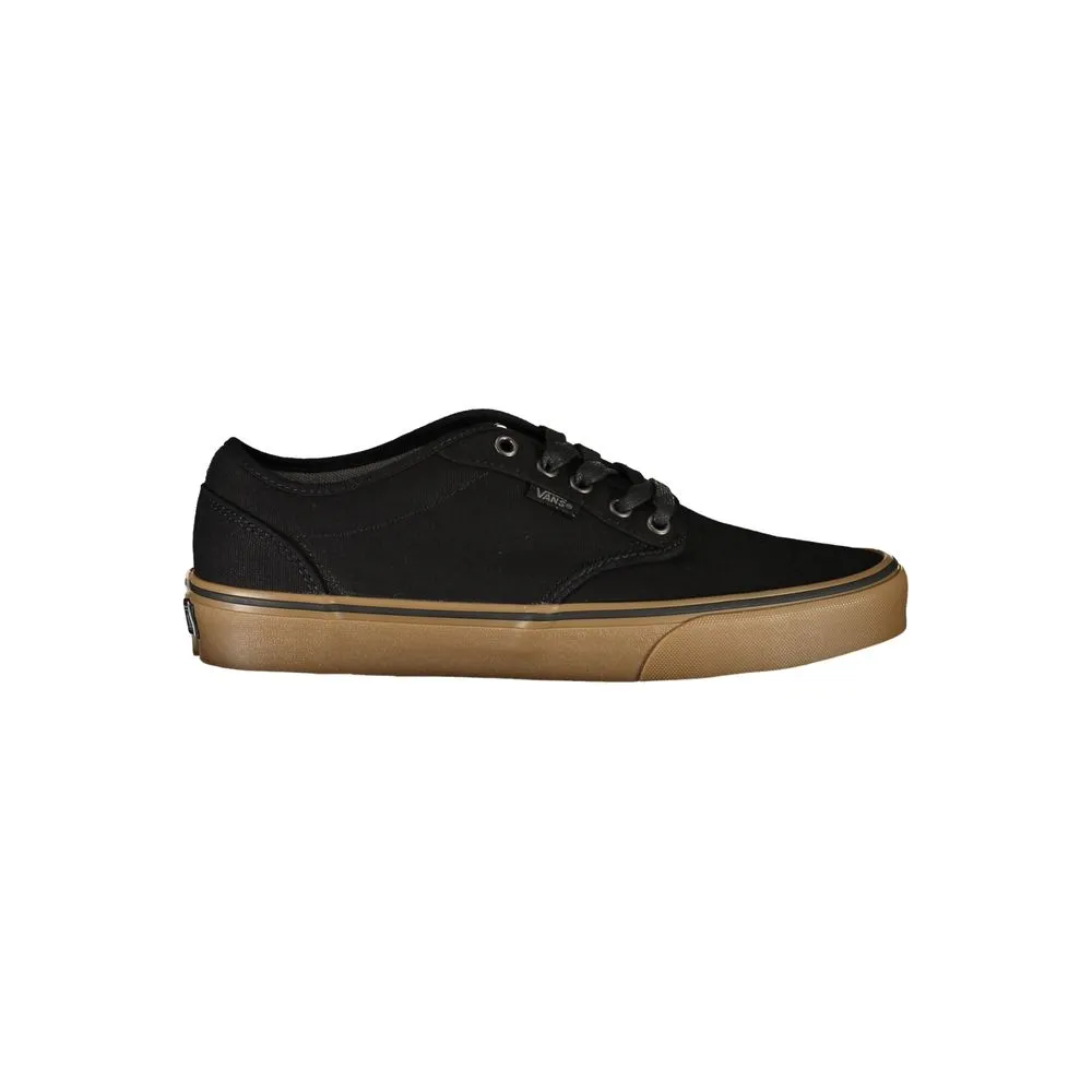 Vans Men's Sleek Black Lace-Up Sports Sneakers