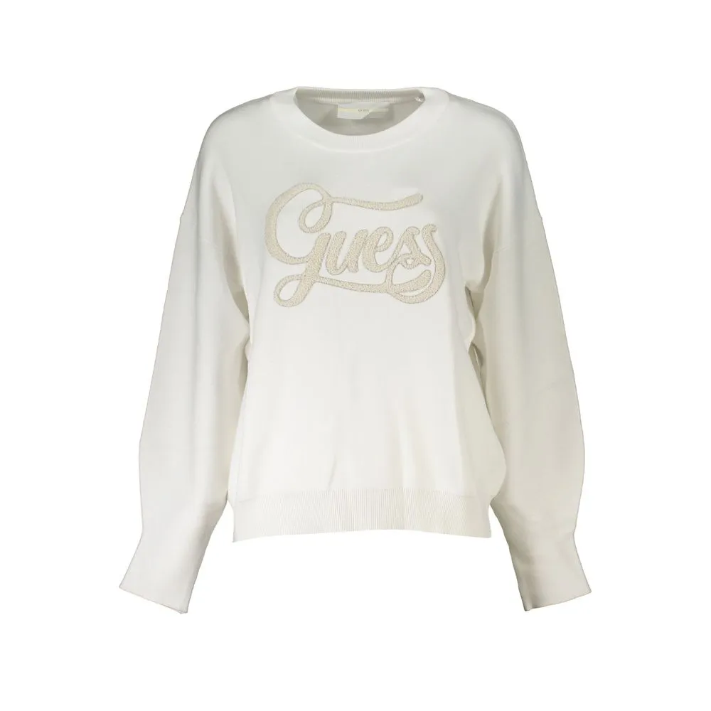 Guess Jeans Women's Elegant Crew Neck Embroidered Sweater