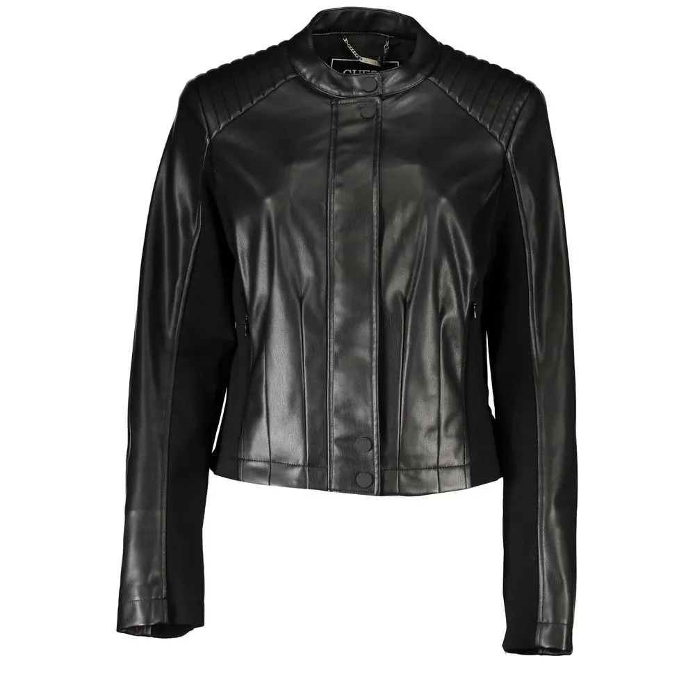Guess Jeans Women's Chic Contrast Detail Long Sleeve Jacket