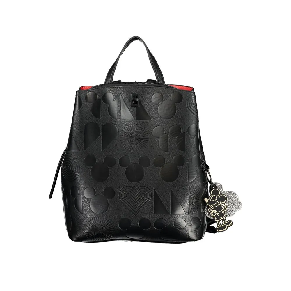 Desigual Women's Chic Contrast Detail Black Backpack