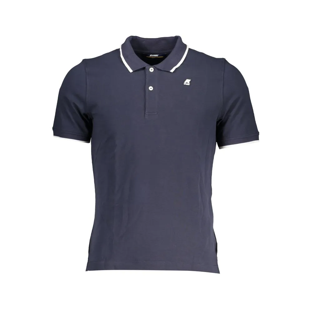 K-WAY Men's Chic Blue Contrast Detail Polo