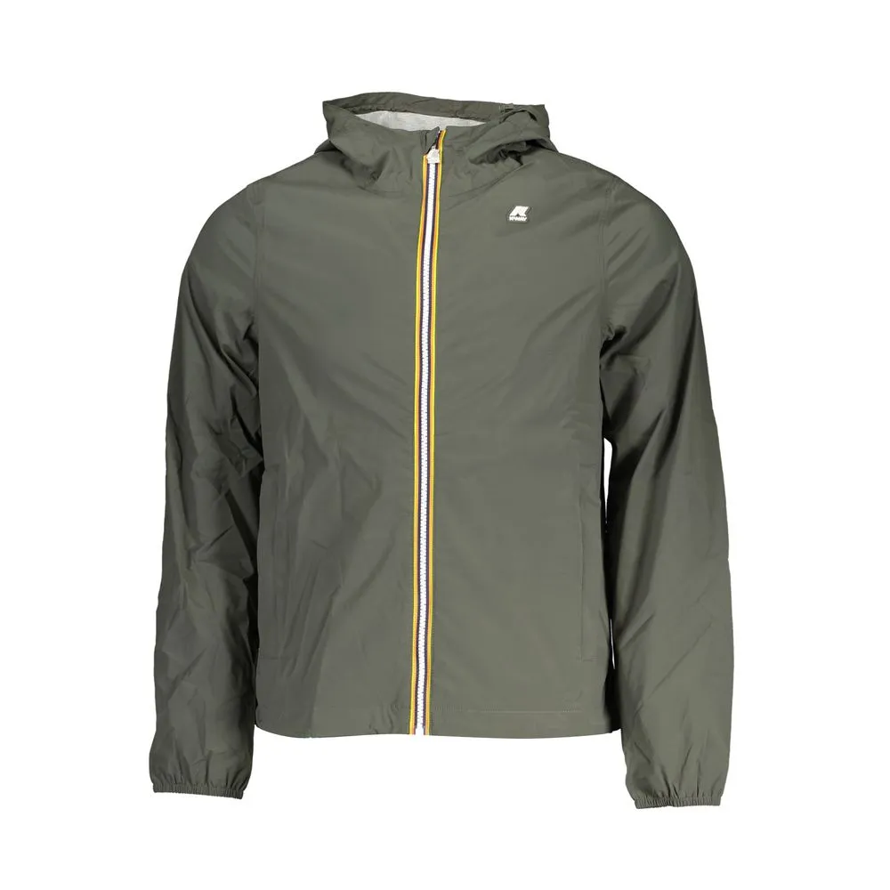K-WAY Men's Sleek Green Hooded Sports Jacket