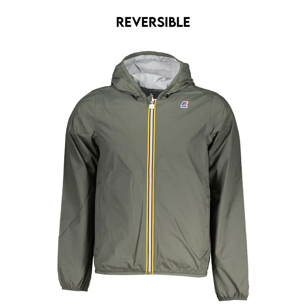 K-WAY Men's Reversible Waterproof Hooded Jacket