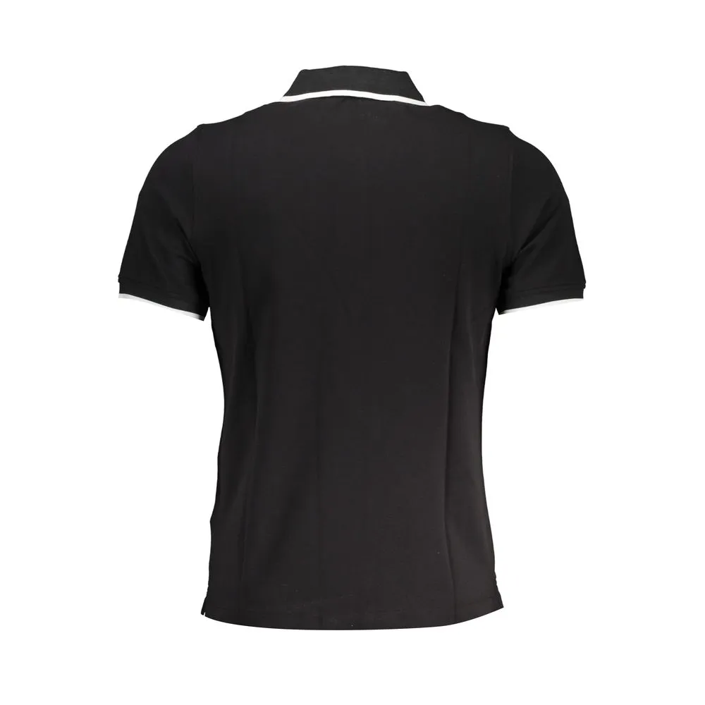 K-WAY Men's Chic Black Polo with Contrast Details