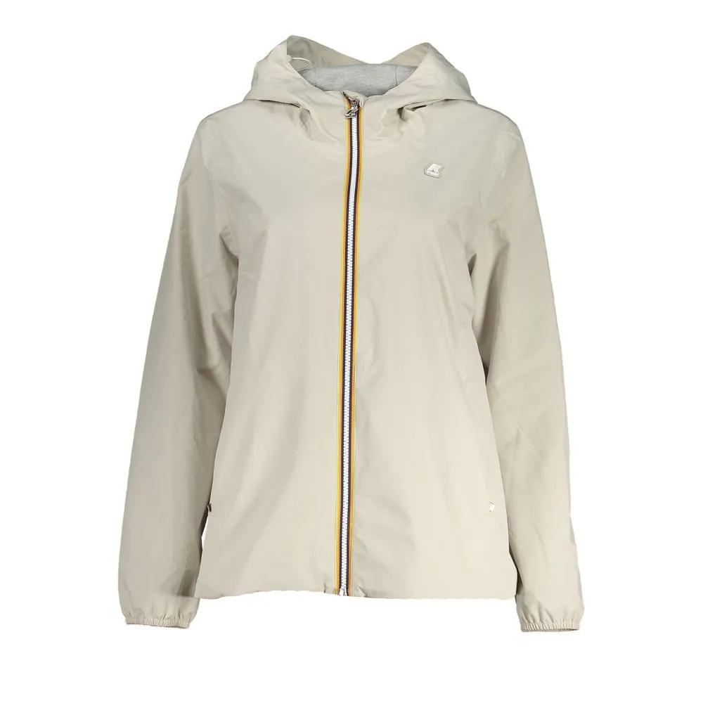 K-WAY Women's Chic Gray Hooded Long-Sleeve Jacket