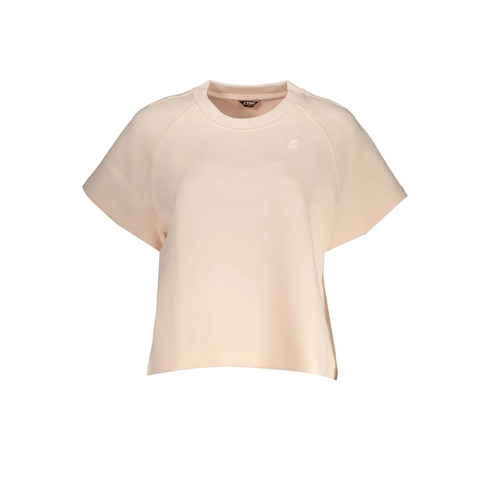 K-WAY Women's Chic Pink Technical Tee with Stylish Applique