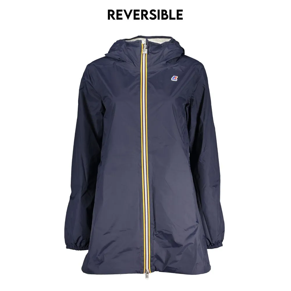 K-WAY Women's Chic Reversible Hooded Long Sleeve Jacket