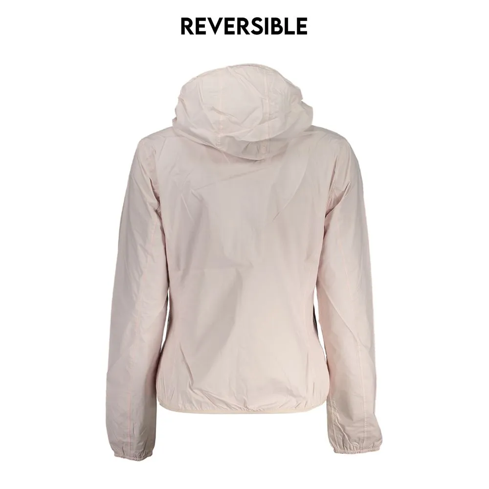 K-WAY Women's Chic Reversible Hooded Jacket in Pink