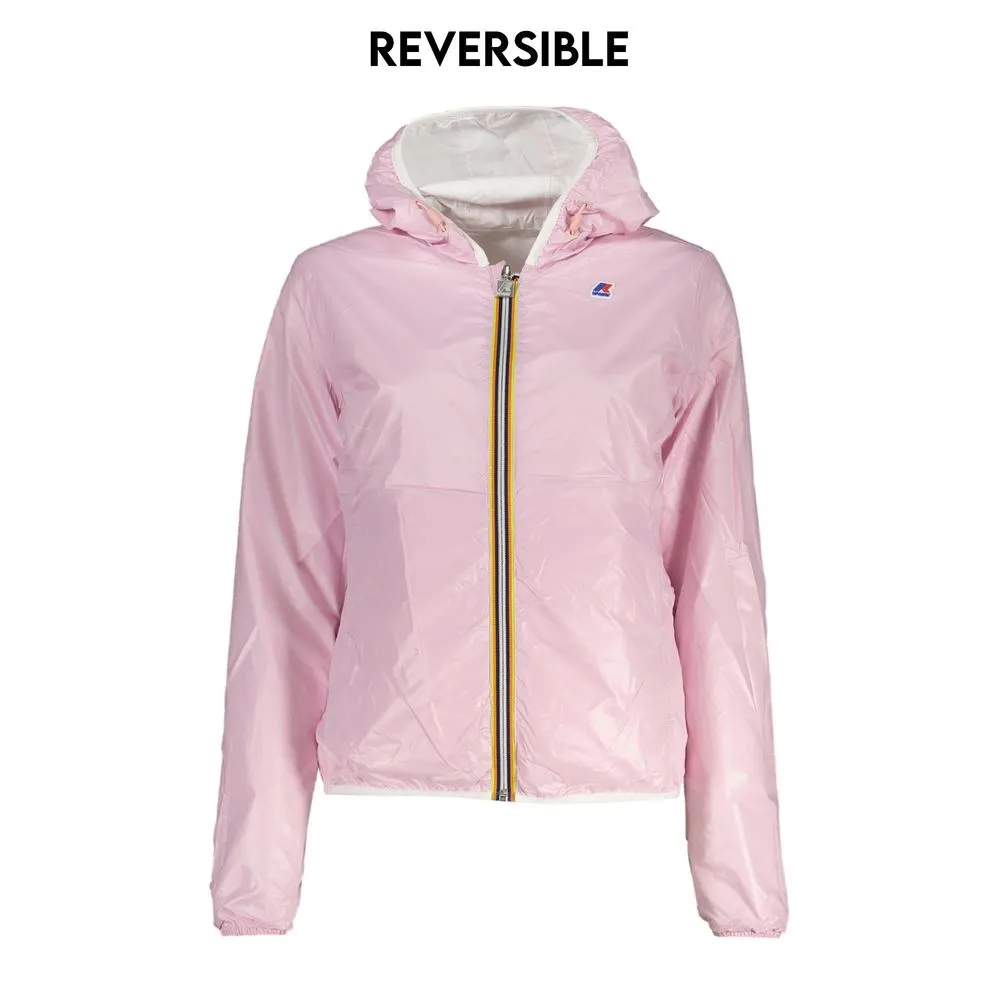 K-WAY Women's Chic Reversible Hooded Jacket with Contrast Details