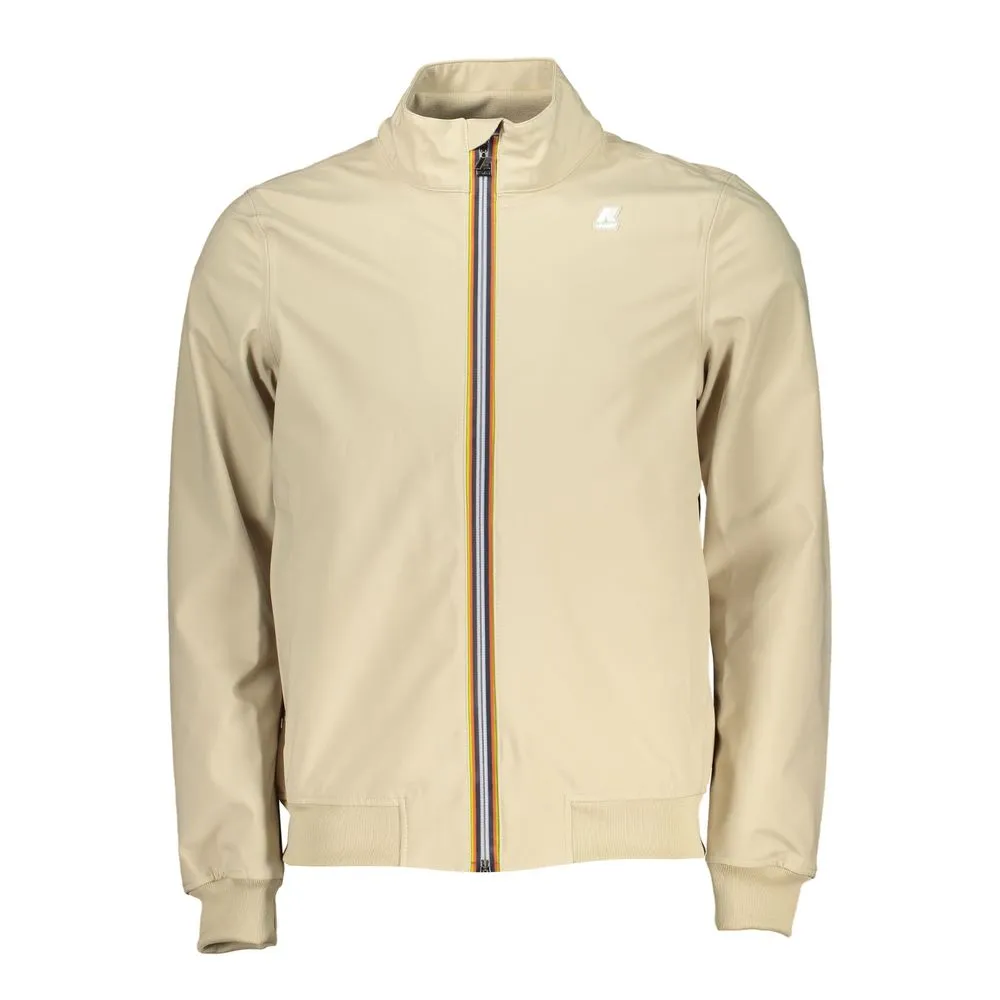K-WAY Men's Beige Contrast Detail Sports Jacket