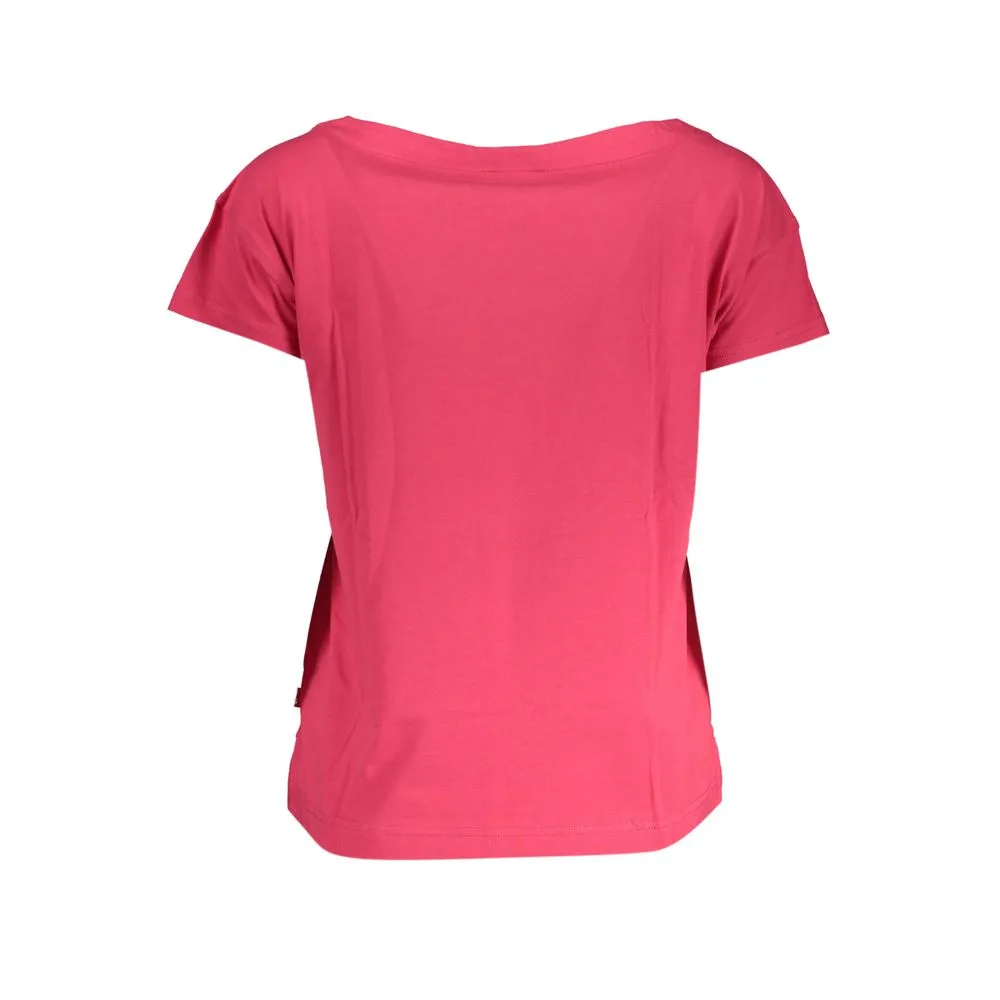 K-WAY Women's Chic Pink Short Sleeve Wide Neck Top
