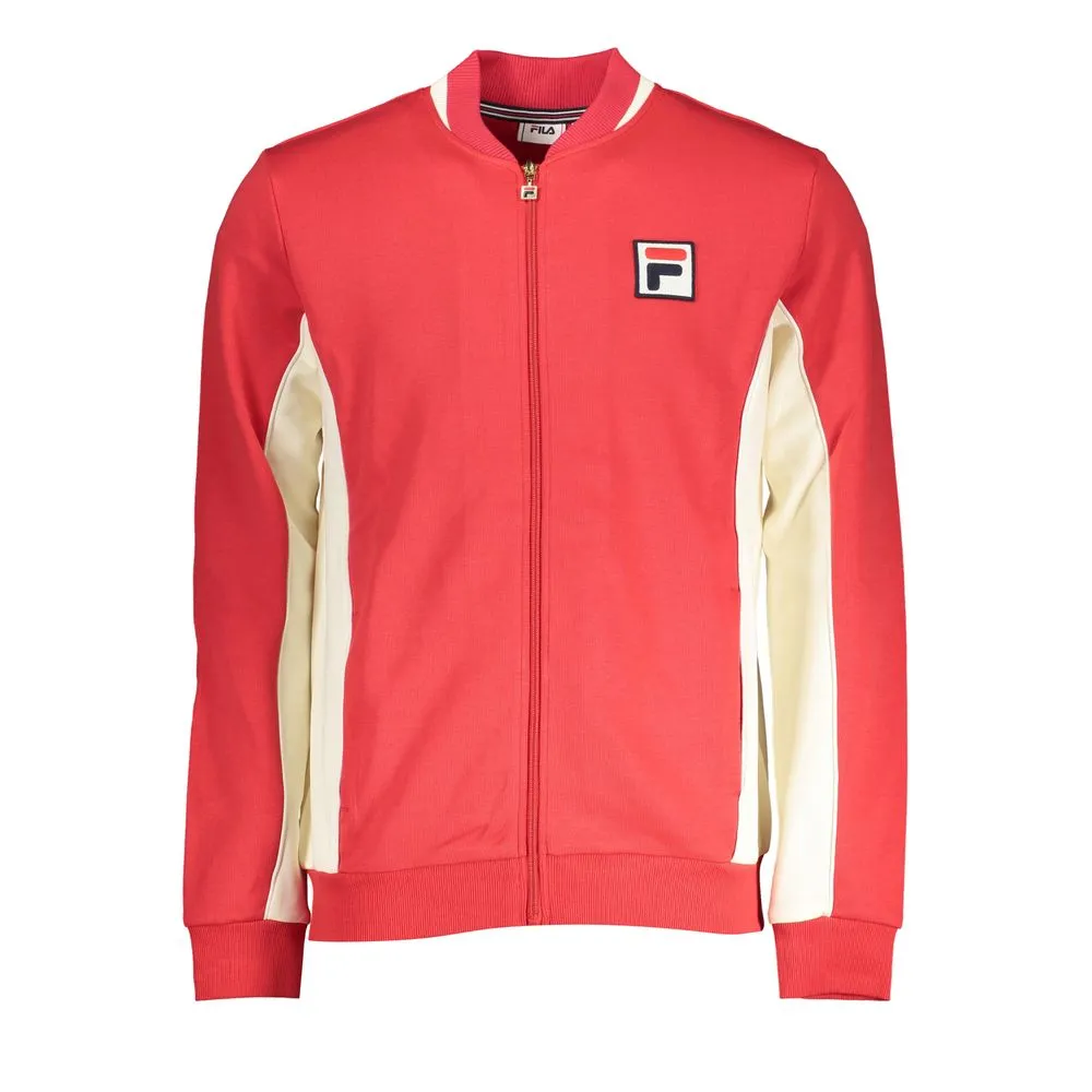 Fila Men's Elegant Long Sleeve Zip Sweatshirt in Pink