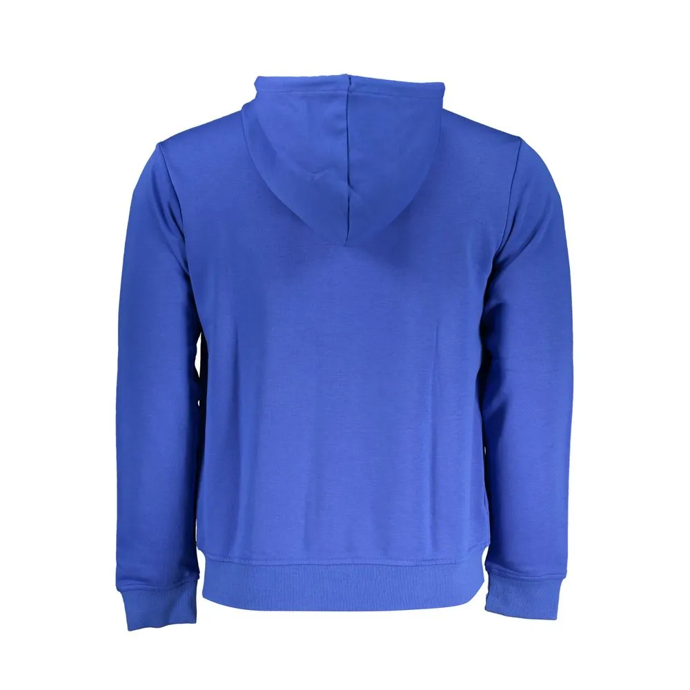 K-WAY Men's Chic Blue Hooded Sweatshirt with Contrast Details