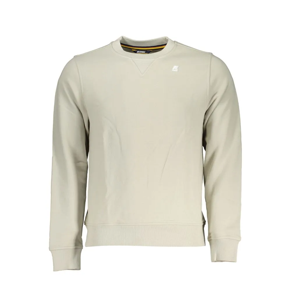 K-WAY Men's Beige Crew Neck Brushed Cotton Sweatshirt