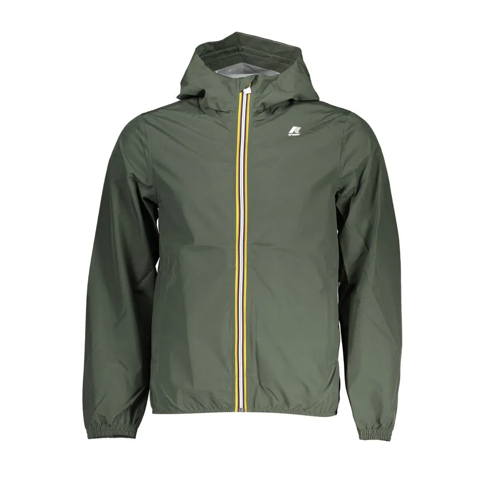 K-WAY Men's Sporty Waterproof Jacket with Hood & Details