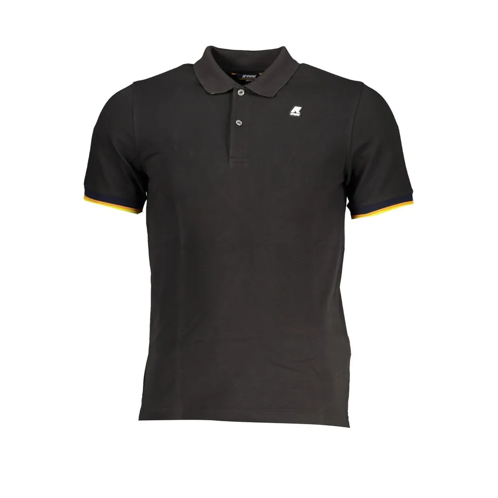 K-WAY Men's Elegant Short Sleeved Polo with Contrast Details