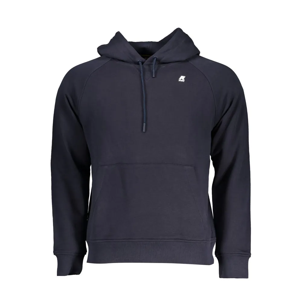 K-WAY Men's Chic Hooded Blue Cotton Sweatshirt