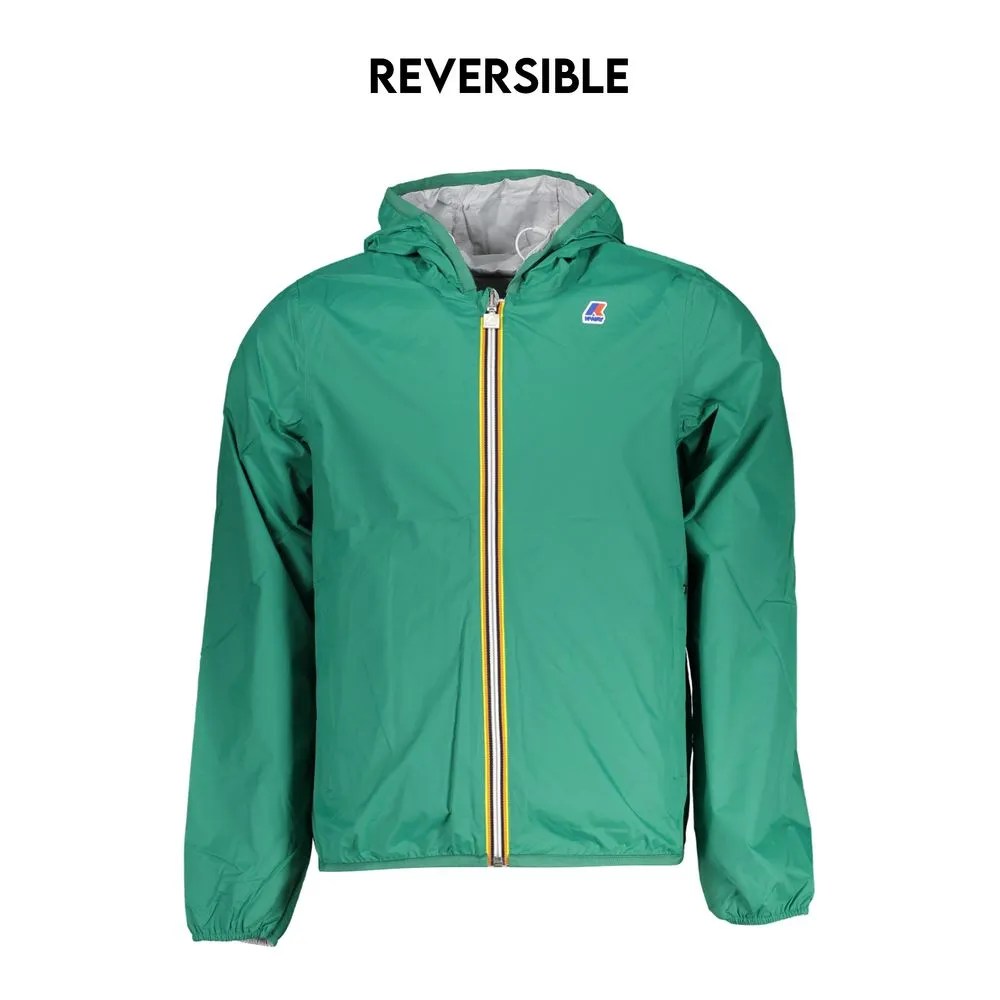 K-WAY Men's Reversible Waterproof Hooded Jacket