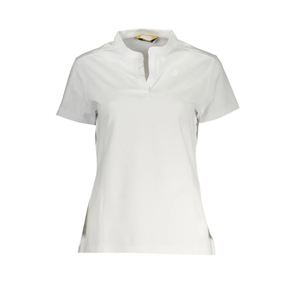 K-WAY Women's Chic V-Neck Cotton Tee with Iconic Appliqué