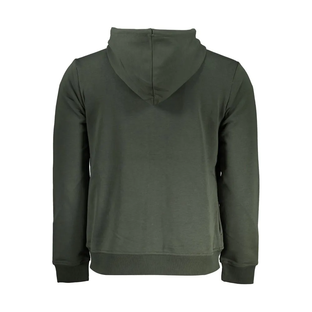 K-WAY Men's Elegant Green Hooded Sweatshirt with Logo Detail