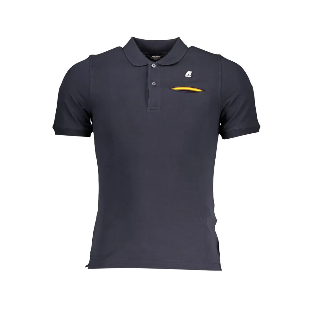 K-WAY Men's Chic Contrast Detail Polo with Sleek Applique