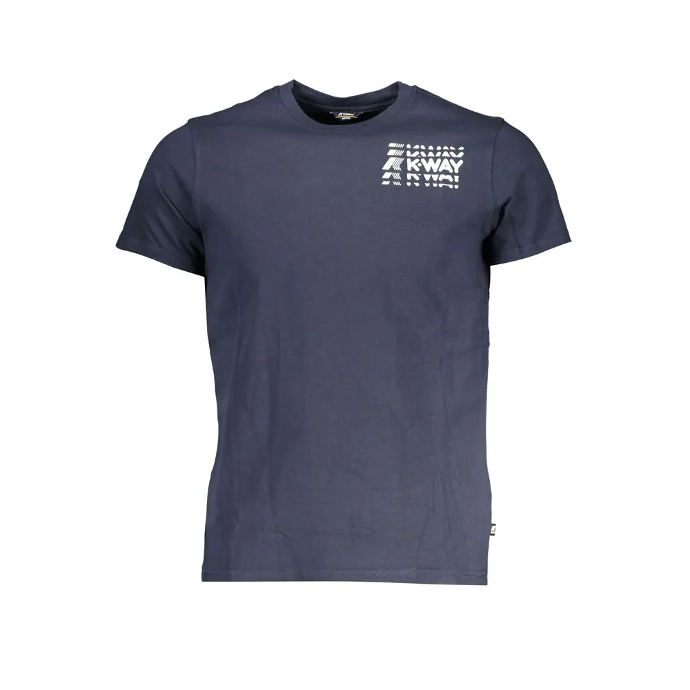 K-WAY Men's Chic Crew Neck Cotton T-Shirt with Logo Detail