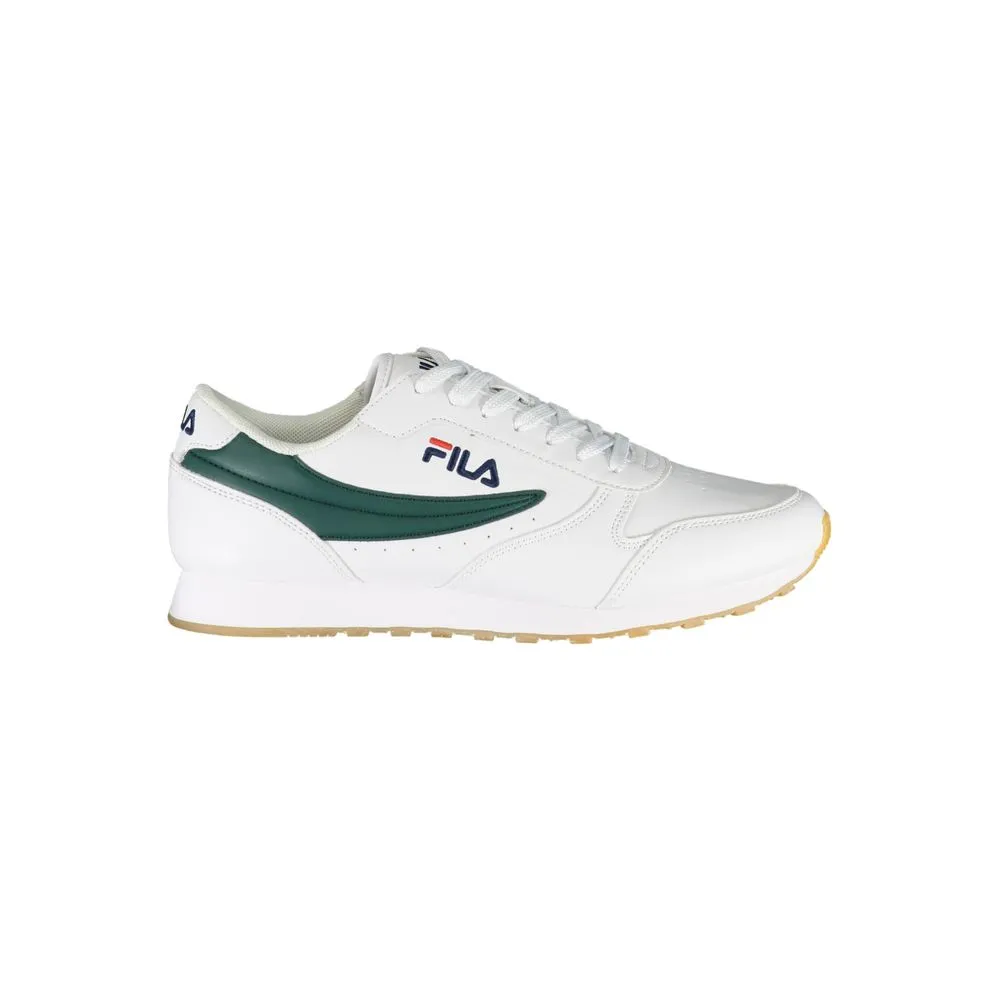 Fila Men's Sleek White Lace-Up Sneakers