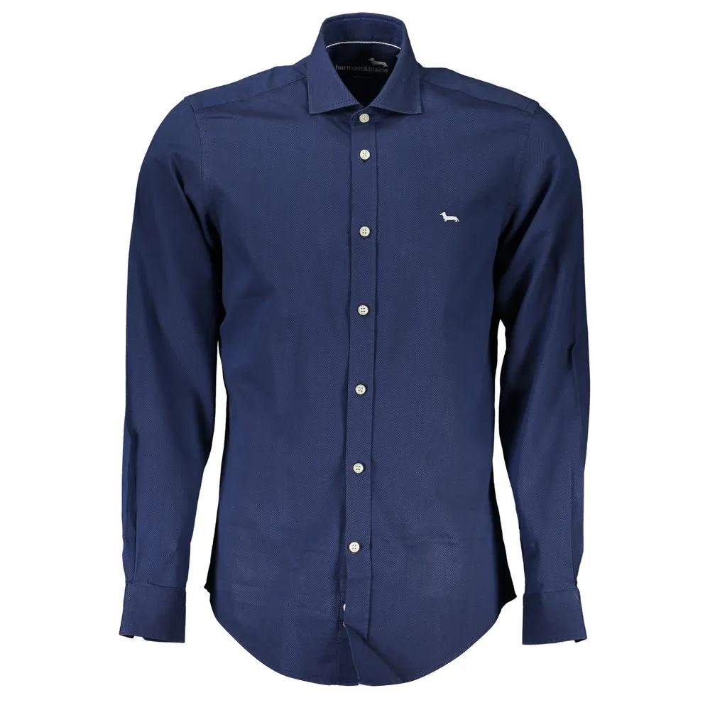 Harmont & Blaine Men's Chic Narrow Fit Organic Cotton Shirt