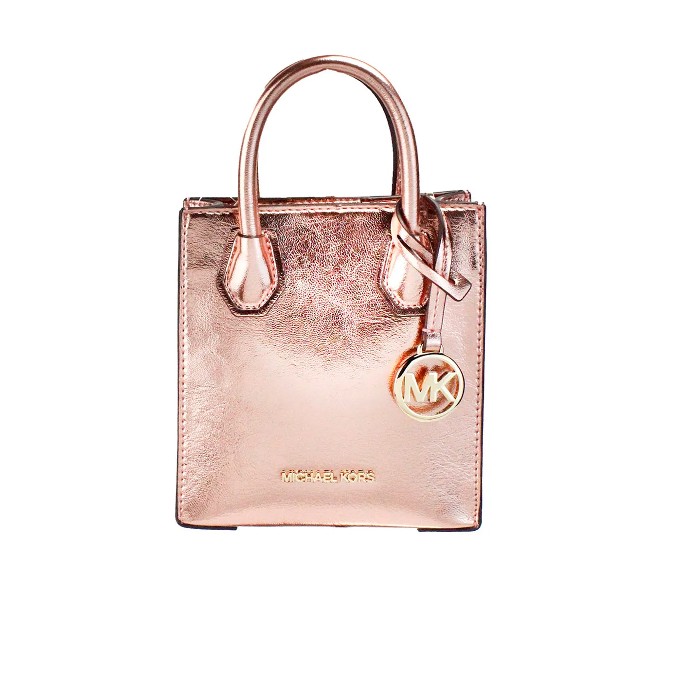 Michael Kors Women's Mercer XS Primrose Metallic North South Shopper Crossbody Bag