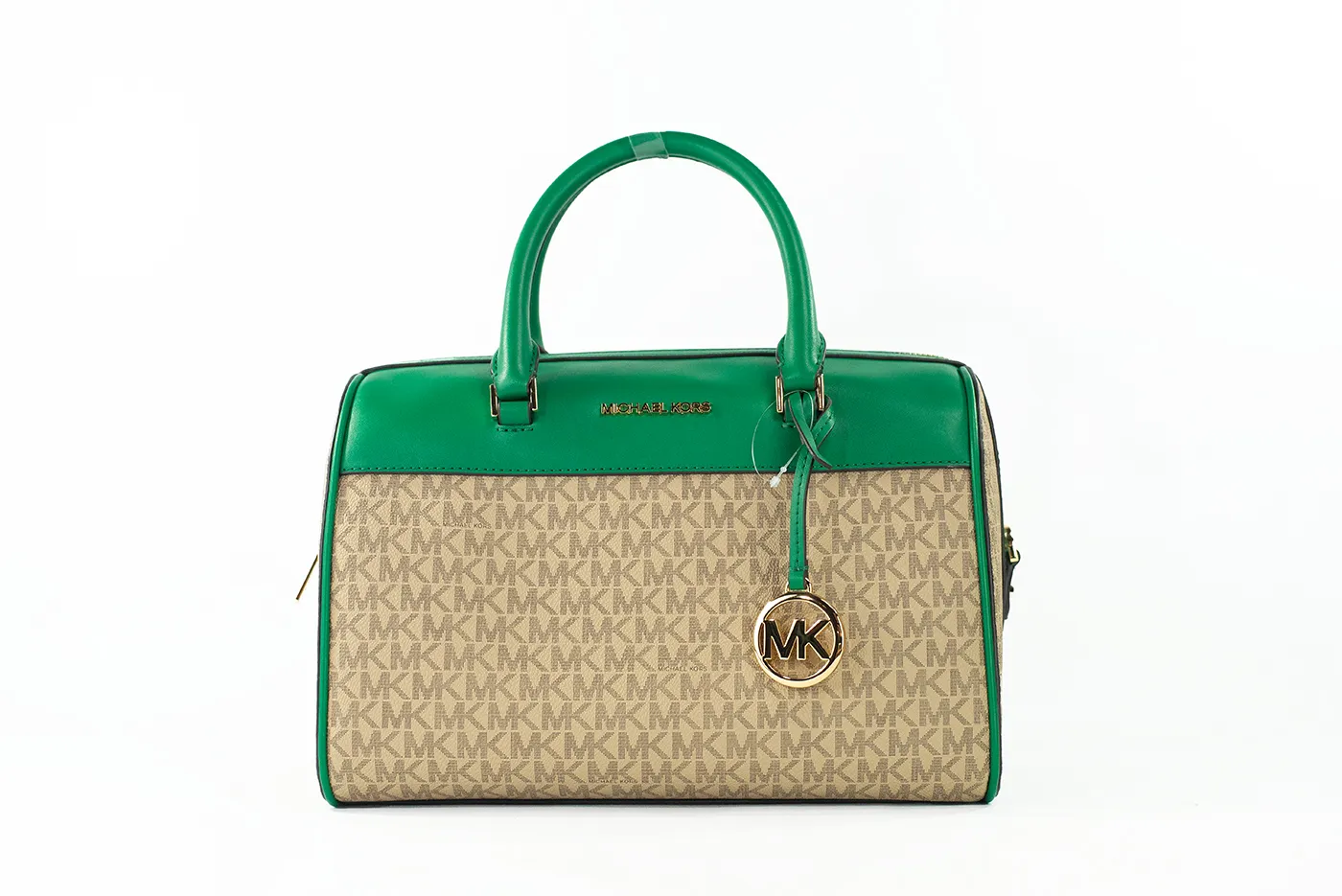 Michael Kors Women's Travel Medium Palmetto Green Signature Duffle Crossbody Bag Purse