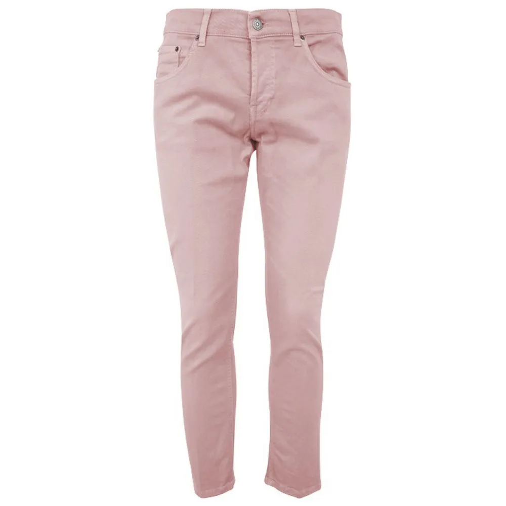Dondup Men's Chic Pink Stretch Cotton Trousers