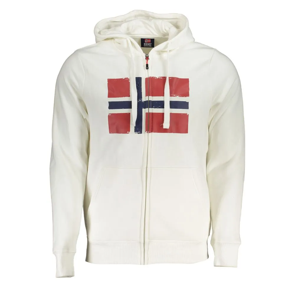 Norway 1963 Men's Exquisite Fleece Hooded Sweatshirt - White